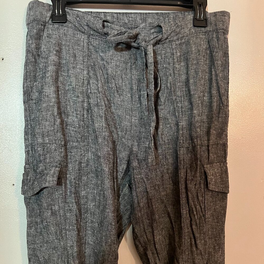 NY&CO High-Waisted Cargo Jogger Pant Heather Gray Thin